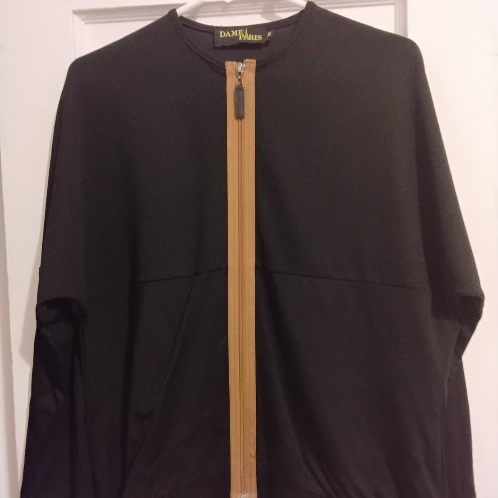 Black Zip Up Cardigan